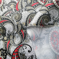 Tissus de doublure pour veste de costume sur mesure FabFairy Lining, motif Paisley, 100 % polyester satiné imprimé, en promotion