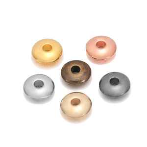 CCB <b>Disc</b> Spacer Beads 8mm Rhodium Gunmetal Antique Bronze Rose <b>Gold</b> KC <b>Gold</b> Jewelry Findings for Bracelet Making - Product Image 3