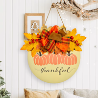 Festival de la récolte porte ronde pendaison automne fleur couronne Thanksgiving porte suspendue ronde