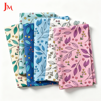 Tissu en voile de coton biologique tissé de haute qualité, imprimé, motif floral uni, pour la confection de vêtements