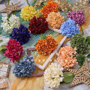 Flor de hortensia artificial Yixuan, de seda, con una sola cabeza, para decoración de bodas y arreglos florales para el hogar. - Product Image 1