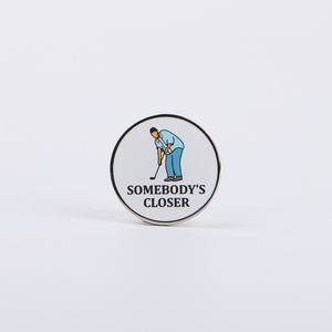 Marqueur de balle de golf en fer/acier à faible MOQ avec motif coloré et design amusant, <span class=keywords><strong>carte</strong></span> de golf en métal imprimée - Product Image 2