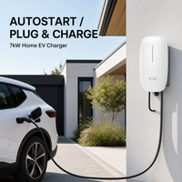 Borne de recharge murale pour voiture électrique Type 2 7kW, utilisation domestique, Plug and Play, étanche IP55, certifiée CE, AC 220V