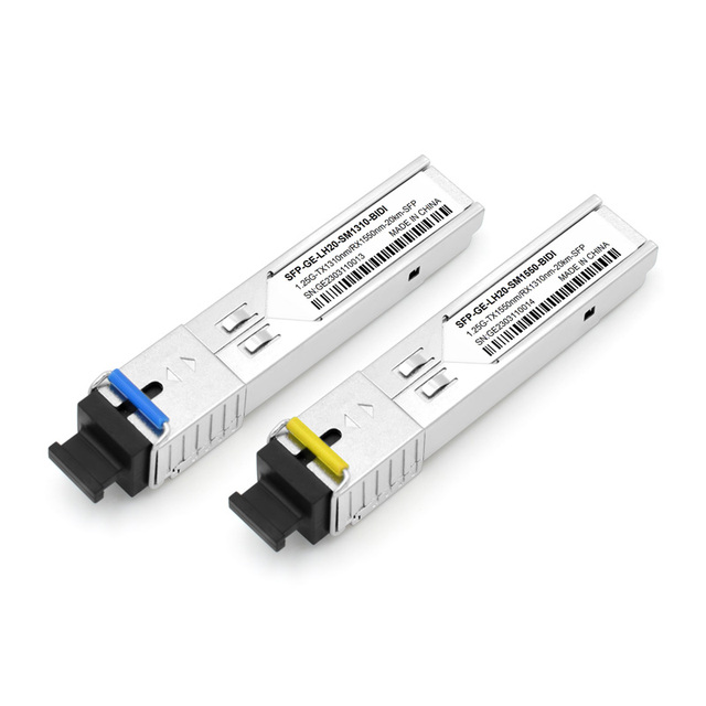Wholesale SFP Cheap Price 1.25G SFP 20km 1550/1310nm SC Connector fiber optic equipment Optical Transceiver BIDI SFP Module