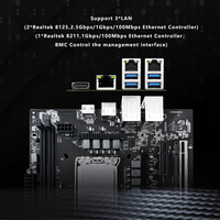 Carte mère B760EC B760 compatible avec les processeurs Core de 12e, 13e et 14e génération, contrôle BMC, M.2 NVME, DDR4, max 64 Go, 3 ports LAN