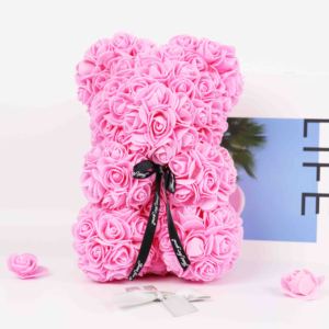 Vendita calda all'ingrosso 21 CM carino artificiale <span class=keywords><strong>romantico</strong></span> miglior regalo fiore PE schiuma rosa orsacchiotto rosa orso per san valentino Navida - Product Image 3