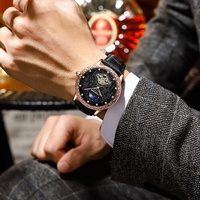 Montre mécanique de luxe Kingston authentique avec tourbillon et phases de lune, boîtier en alliage, montre haut de gamme pour hommes d'affaires, entièrement automatique