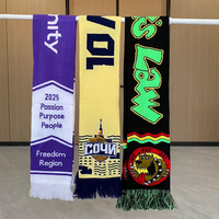 2026 Individuell Gestalteter Doppelseitiger Gestrickter Spandex-Jacquard-Schal mit Teamlogo für Sport, Fußball-Fans, Vereins-Slogans und Events