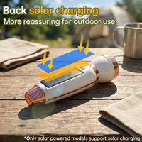 Lampe torche LED à double source lumineuse, portable, avec lumière latérale COB, rechargeable par type-C, solaire, pour le camping, les activités de plein air et les situations d'urgence
