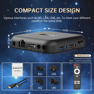 Tốt nhất R69 rk3518 2g16g ATV TV <span class=keywords><strong>Box</strong></span> androidtv14 Màn hình xoay 4k wifi6 B-T DDR3 Google bằng giọng nói điều khiển từ xa thông minh ai Set-Top <span class=keywords><strong>Box</strong></span> - Product Image 5