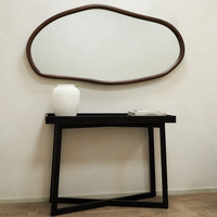 Miroir mural décoratif moderne minimaliste irrégulier avec cadre en bois pour salon, chambre à coucher, entrée - Vente en gros