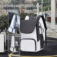Sac à dos de sport quotidien en nylon durable, résistant à l'eau, avec compartiment à chaussures, fermeture éclair, personnalisable avec logo, idéal pour le pickleball et la mode