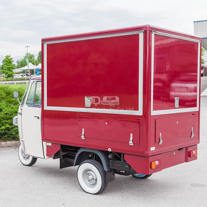 รถขายอาหารเคลื่อนที่สไตล์วินเทจ ดีไซน์ย้อนยุค ใช้สำหรับขายไอศกรีม ฮอทดอก รถตู้พ่วงไฟฟ้าแบบพิอาจิโอ้ เอพ์ - Product Image 3