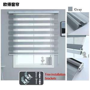 ستائر حمار وحشي أحادية اللون كهربائية حديثة من البوليستر ستائر شاش ناعمة ، ستائر ليلية ليلية متينة ، ستائر نهائية - Product Image 5