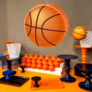 Piñata de basket-ball <span class=keywords><strong>pour</strong></span> fête à thème sportif, anniversaire d'enfants, Fête des Enfants, avec confettis et sucre à éclater, accessoires suspendus - Product Image 5