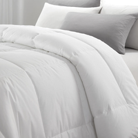 Couette King de luxe directe d'usine 100% tissu en polyester motif uni hypoallergénique et réversible pour une utilisation en hôtel couleur blanche