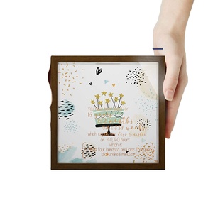 6*6*2 Inch Wooden Shadow Box with Glass Front +Jinn Home Amazon Home Decor