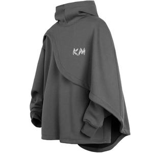 Chaqueta con Capucha de Forro Polar Ecológico para Otoño KM Wholesale, Diseño de Caballero Negro Punk con Serigrafía, Estilo Urbano para Fiestas, Tallas Grandes - Product Image 3