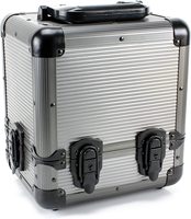 Étui de transport pour jetons de poker en aluminium gris de luxe, 1000 pièces, vide - Personnalisable OEM/ODM ultime