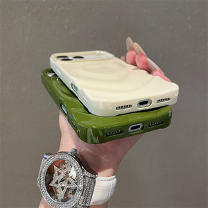 3D tình yêu hình trái tim nhăn sóng thiết kế mềm TPU trường hợp điện thoại cho Iphone 17 Pro Max 17 không khí 16 15 14 13 12 11 chống sốc Cover quay lại - Product Image 6