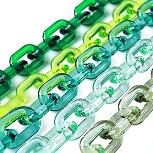 Chaîne de maillons classiques en résine transparente, colorée, de qualité supérieure, artistique, tendance, pour la décoration intérieure, artisanat, forme ronde, technique de moulage - Product Image 2