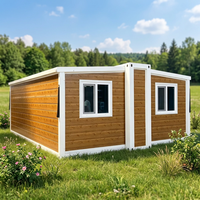 Installation facile, conteneur pliable de 20 pieds, petite maison mobile, maison en rondins avec 2 ou 3 pièces