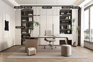 Estante De Madeira Porta De Vidro Deslizante Com Conversível Extensível Refrigeração Dobrável Características Biblioteca Bookshelf - Product Image 6