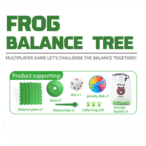 Jeu d'équilibre AJB : Jouet éducatif interactif en forme <span class=keywords><strong>de</strong></span> grenouille sur arbre, jeu <span class=keywords><strong>de</strong></span> <span class=keywords><strong>société</strong></span> d'équilibre à empiler pour enfants et adultes - Product Image 2