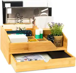 Organizador de escritorio sản phẩm Trung Quốc bán buôn trẻ em hộp lưu trữ 2 Tier hộp lưu trữ tùy chỉnh văn phòng bàn Tổ Chức Bộ