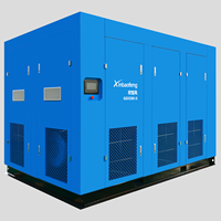 Compresseur d'air à vis horizontal PM VFD 200 kW/GGV22/250 kW, 2 étages, stationnaire, à économie d'énergie, refroidi par air, AC 7 bars, pour gaz d'azote 2