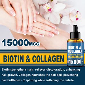 Huile de croissance capillaire à la biotine et au collagène OEM, vitamine capillaire liquide à la biotine, favorise la croissance saine des cheveux et des ongles forts - Product Image 3