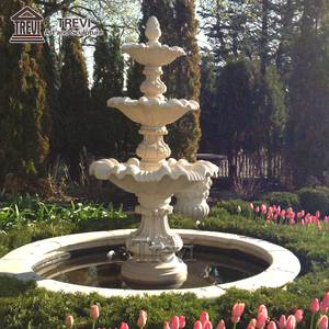 Fontaine d'eau en marbre à <span class=keywords><strong>3</strong></span> niveaux, design simple et classique, pierre naturelle, Park Center Antique - Product Image 3