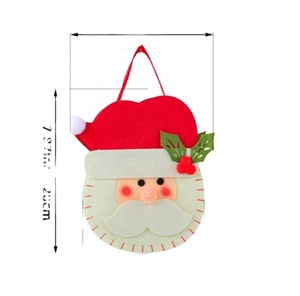 Bolsas de Regalo Navideñas Personalizadas al por Mayor con Logotipo e Impresión, Diseño de Muñeco de Nieve, Papá Noel y Alce, Bolsa de Tela No Tejida - Product Image 4