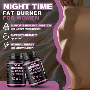 Brûleur de graisse nocturne, capsules de contrôle du poids, complément alimentaire à base de plantes pour la perte de poids chez la femme, avec magnésium, mélatonine, CLA, L-carnitine - Product Image 5