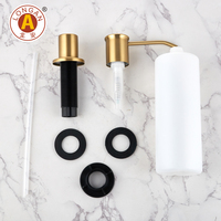 Distributeur de savon liquide manuel doré moderne pour usage commercial, idéal pour les hôtels (lavage de vaisselle et lessive)