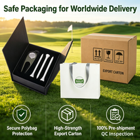 Élégant ensemble d'outils de réparation de divots de golf avec tees en bois, accessoire de golf personnalisé, cadeau pour les amateurs de golf, souvenir d'entreprise pour le golf