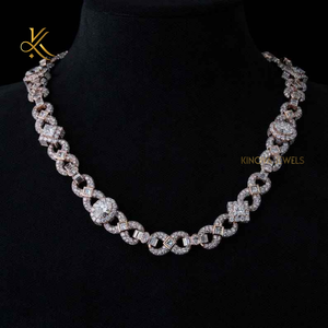 Chaîne de cou hip-hop moderne mettant en valeur la brillance inspirée du diamant moissanite pour une mode de bijoux urbaine distinctive - Product Image 1