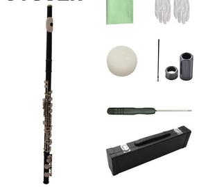 <span class=keywords><strong>Flûte</strong></span> traversière noire 16 trous en nickel-argent, accordée en Do, pour débutants et adultes, idéale pour l'enseignement et les performances - Product Image 1