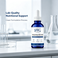 Produit de Soutien Quotidien à la Vitalité avec 200mcg de K2 et 250mcg de D3 dans de l'huile de coco pour le soutien osseux et immunitaire 15 Premium Pro Result