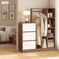 Lemari Sepatu Modern Gaya Eropa All-in-One Ringkas dengan Rak yang Dapat Disesuaikan, Ramah Lingkungan untuk Kamar Tidur, Gudang, Rumah Sakit
