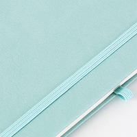Carnet ligné A5, journal professionnel, couleur unie, vert, bloc-notes avec marque-page, bande élastique, papeterie de bureau