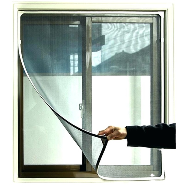 Wholesale Magnetic Window Screen Fit windows Removable&Washable Fiberglass Window Screen Mesh