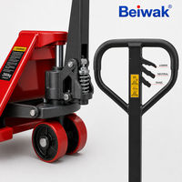 Pallet Jack Hidrolik Manual dengan Timbangan dan Printer 2 Ton, Hand Pallet Truck untuk Logistik Gudang