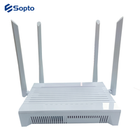 ONU XPON de Doble Banda WIFI 6, 4 Puertos Sopto 4 GE+1 POTS, WIFI 2.4G y 5G, Alta Compatibilidad con Otros OLTs, ONU GEPON