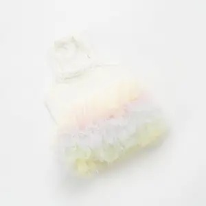 Lovable Spring Summer Dog Rainbow Slip Skirt Pet Princess Dress