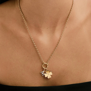14k oro pieno di perle gioielli oro piatto collana con perle oceano Stacker catenine fai da te ciondolo collana catene per donna - Product Image 6
