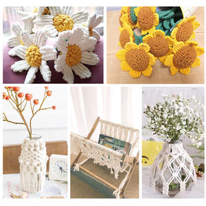 100% coton Crochet <span class=keywords><strong>macramé</strong></span> napperons cordon 2mm 3mm 4mm corde tressée pour sacs et vêtements finition enduite - Product Image 6