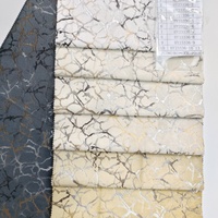 Design de luxe à la mode 100% polyester tricoté trois couleurs feuille imprimée bronzant tissu de velours hollande pour rideaux