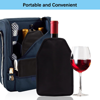 Manchon rafraîchissant pour bouteille de vin et de boissons, promotionnel, personnalisé, avec gel et pack de glace