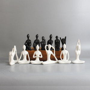 Jane Ermei porcellana bianca ceramica Yoga Figure ornamenti <span class=keywords><strong>arte</strong></span> astratta decorazioni di lusso <span class=keywords><strong>in</strong></span> resina artigianato all'ingrosso - Product Image 1